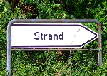 Westermarkelsdorf Strand Schild